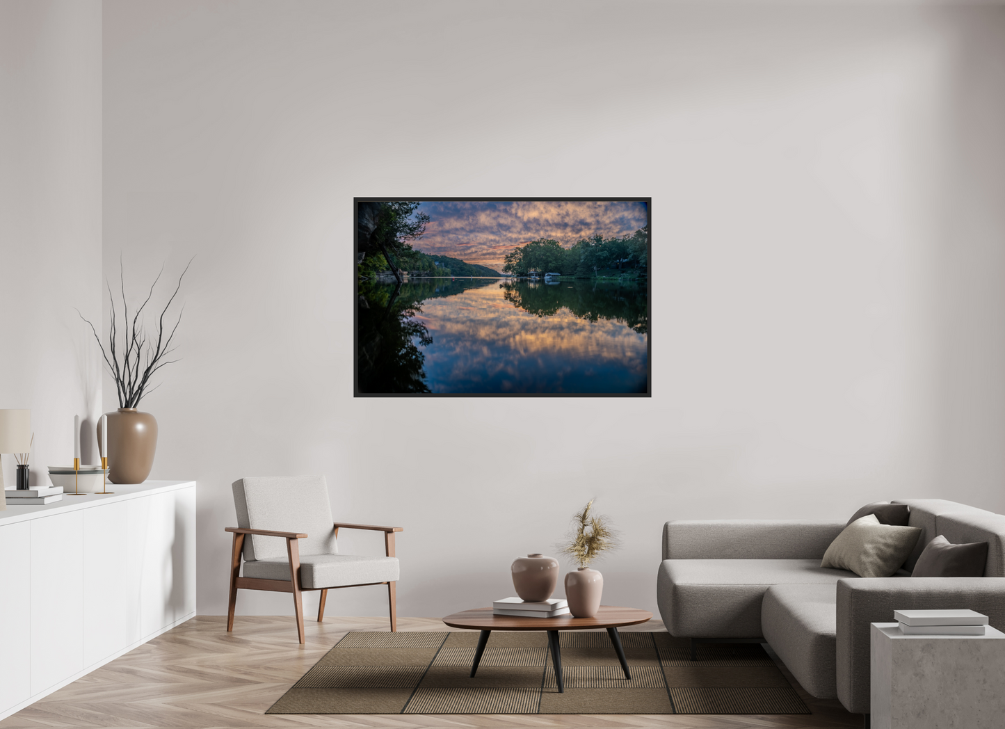 60 x 40″, Gallery Frame Morning Mirrors