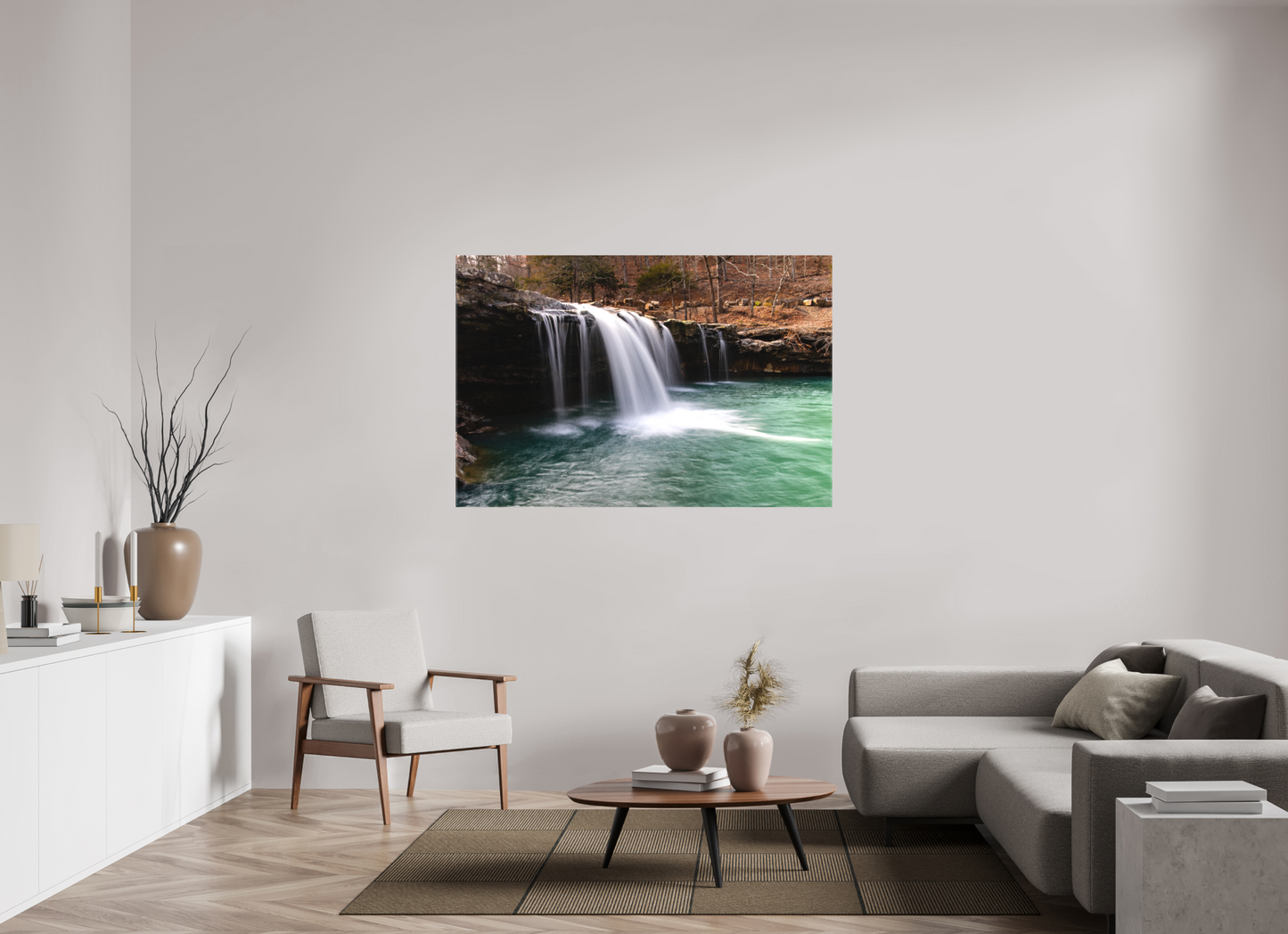 60 x 40″, Canvas Print Falling Water Falls