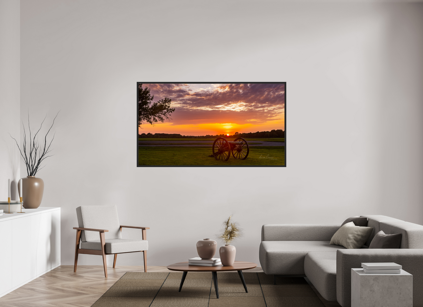 70 x 39.4″, Gallery Frame Echoes in the Last Light