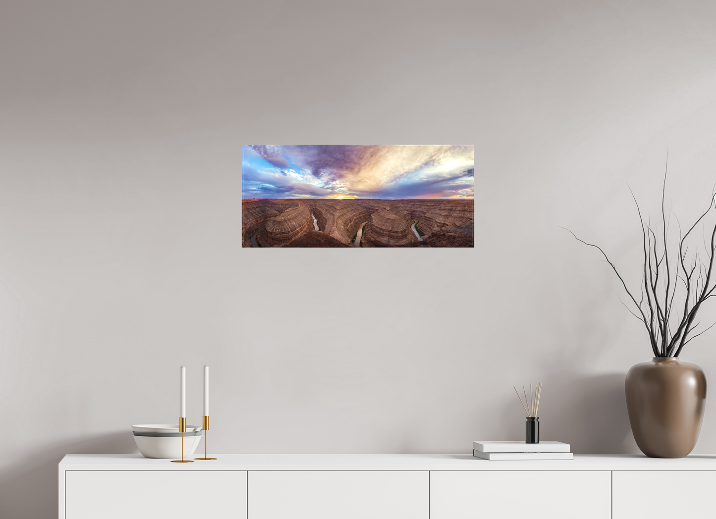 27.7 x 12″, Canvas Print Carved by Time