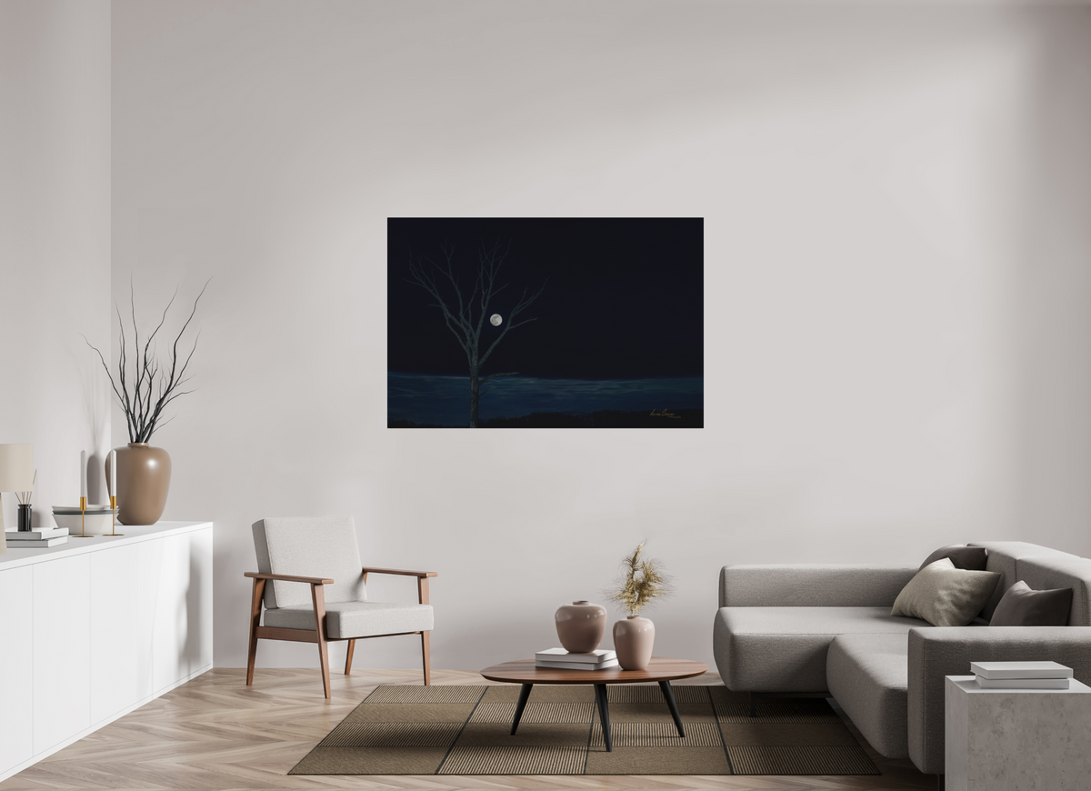 60 x 40″, Metal Prints Held by the Snow Moon