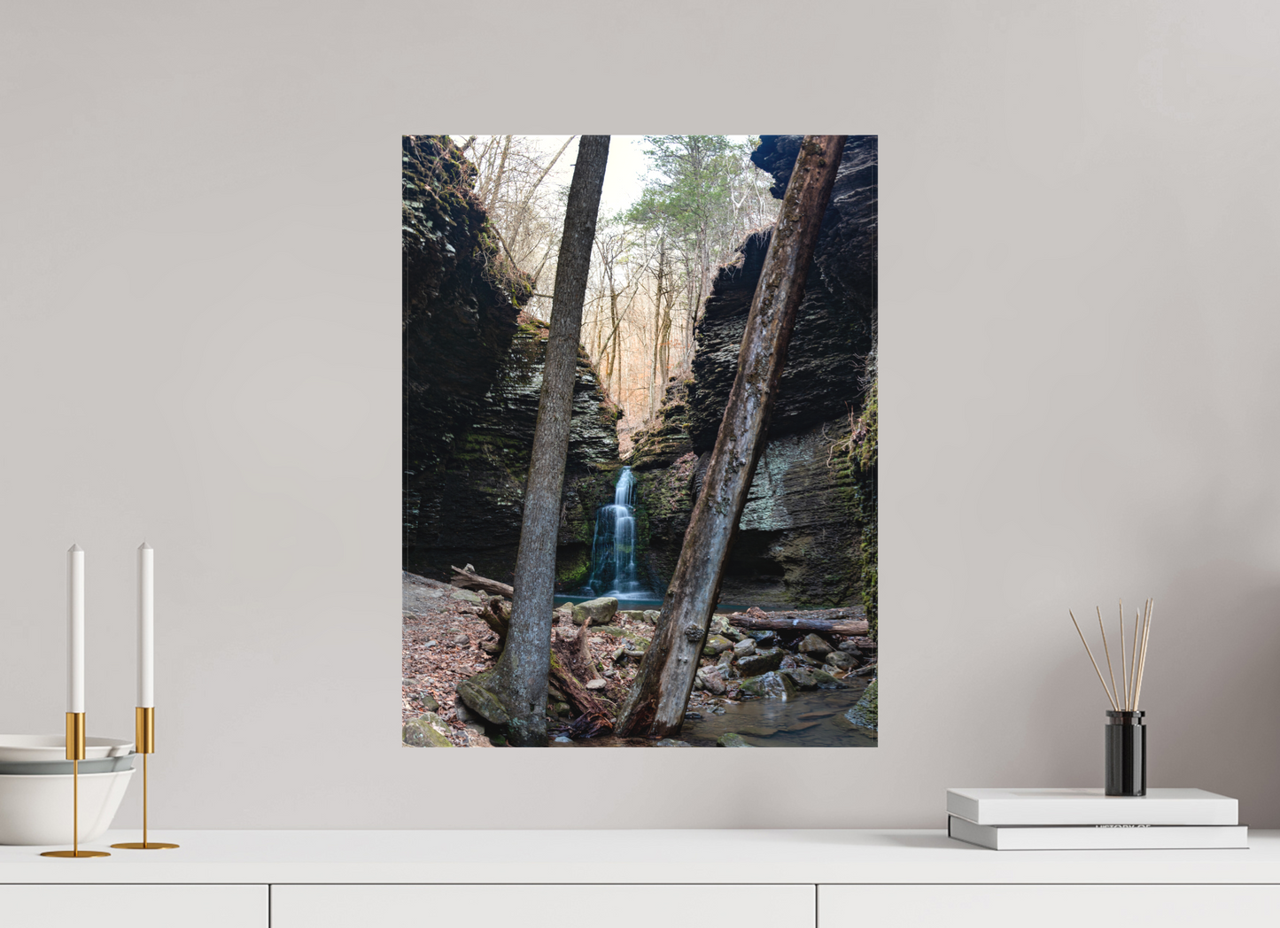 16 x 20.7″, Canvas Print Between the Tress