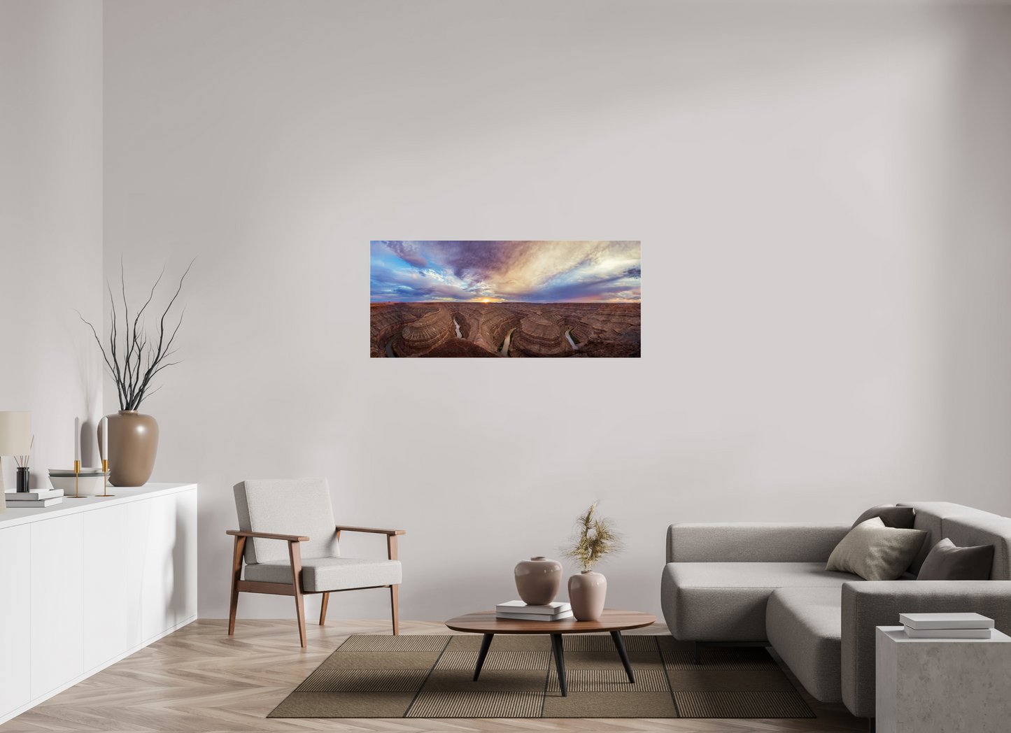 55.4 x 24″, Photo Print Under Acrylic Glass Carved by Time