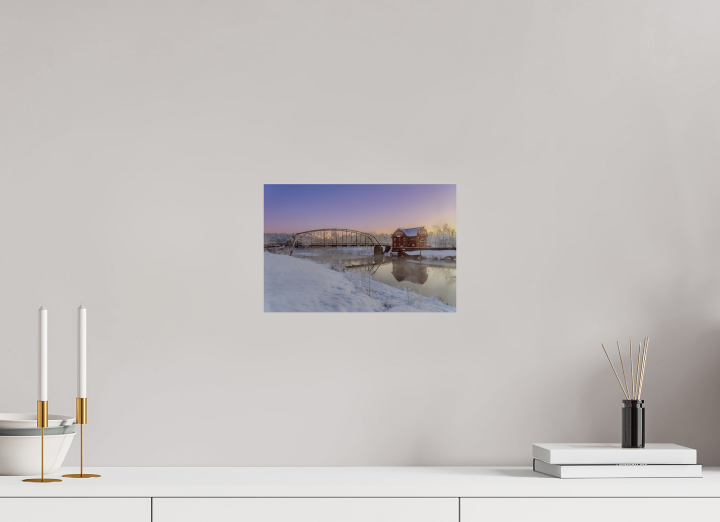12 x 8″, Print Paper Winter at War Eagle Mill – Arkansas Historic Mill Fine Art Print