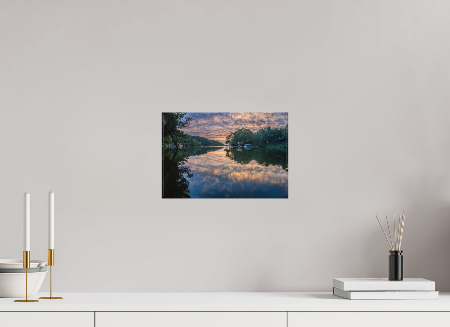 12 x 8″, Canvas Print Morning Mirrors