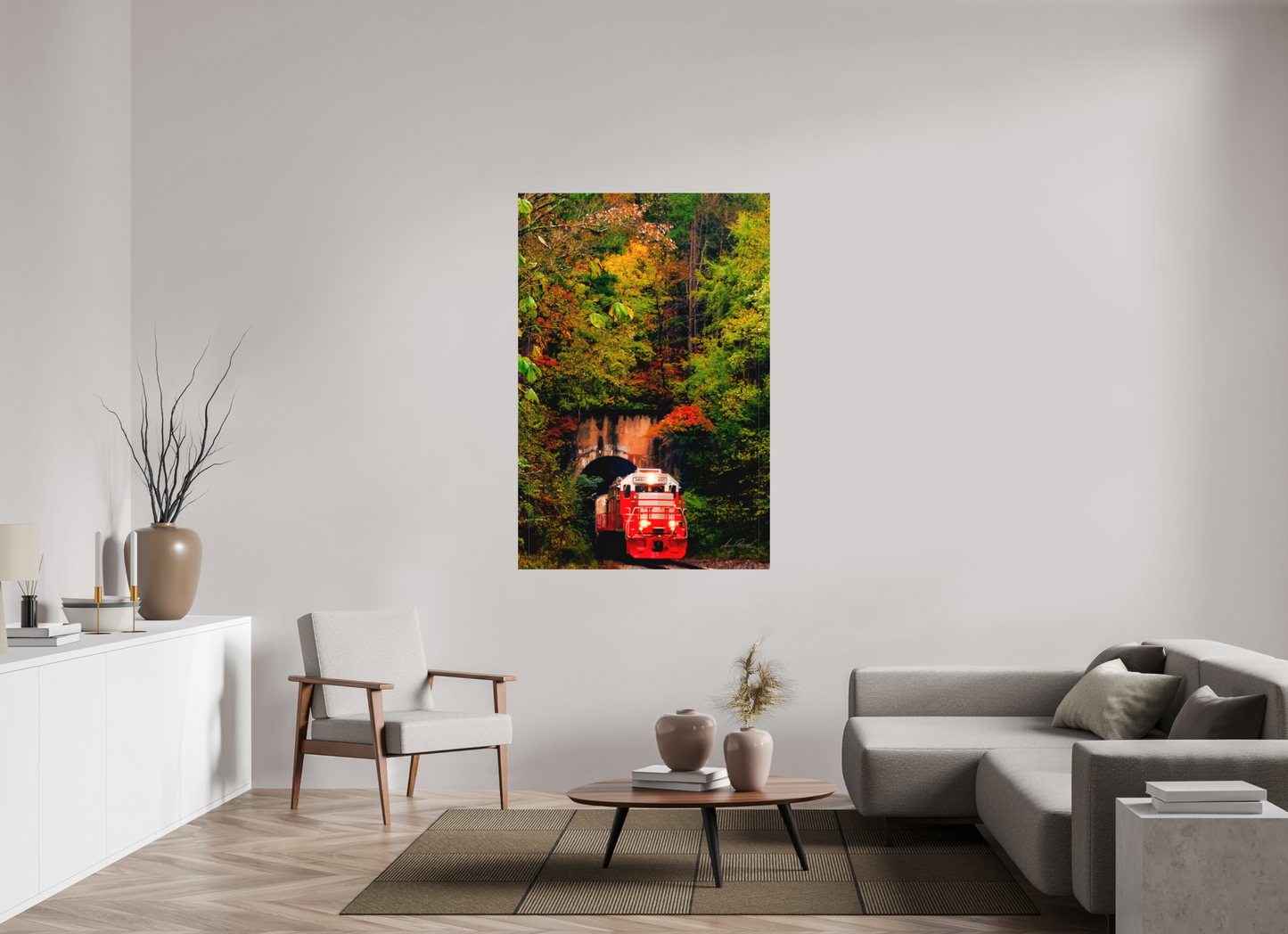 40 x 60″, Canvas Print Emerging from autumn