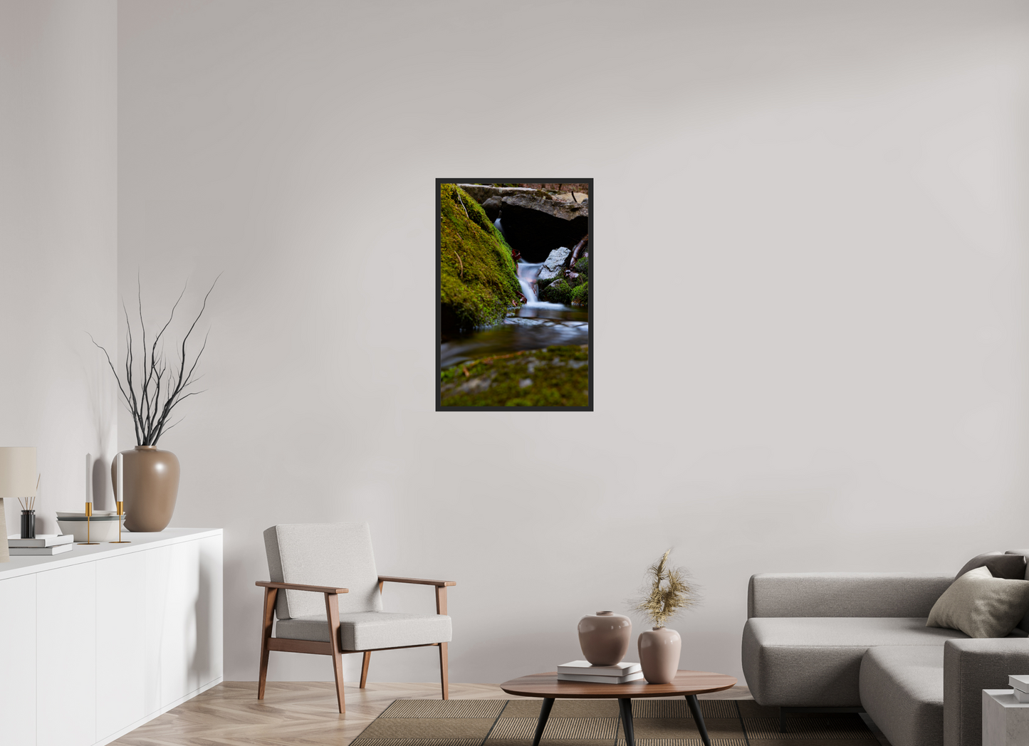 24 x 36″, Gallery Frame Between Moss and Stone