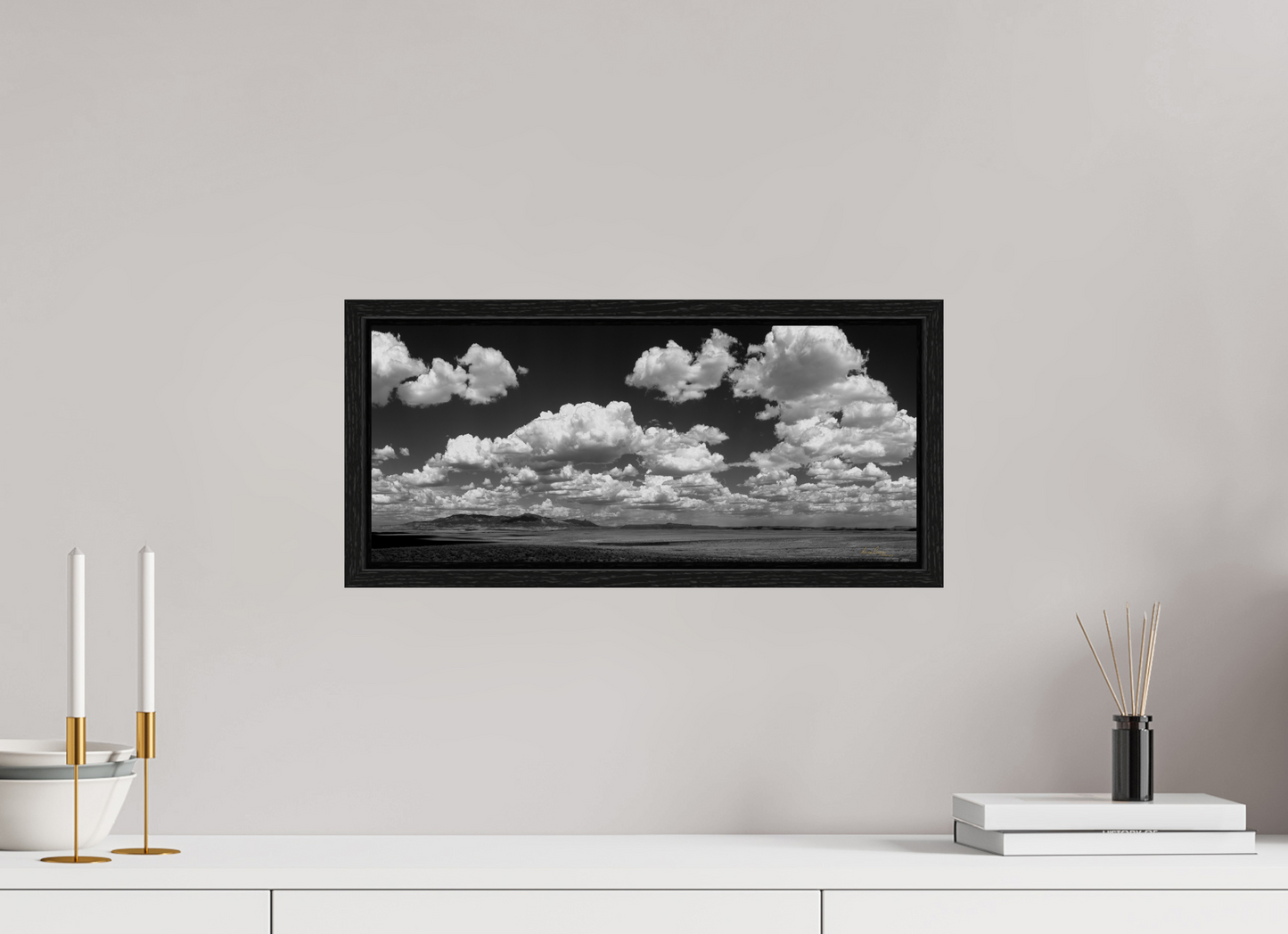 18.5 x 8″, Floater Frame The Weight of the Sky | Mexican Hat, Utah Fine Art Photography