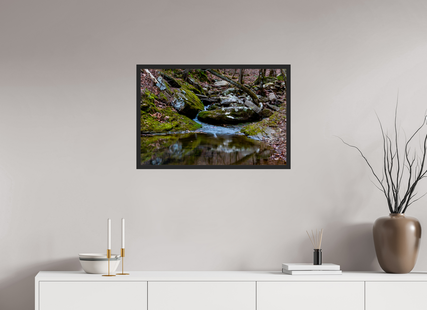 30 x 20″, Gallery Frame Where the Creek Rests