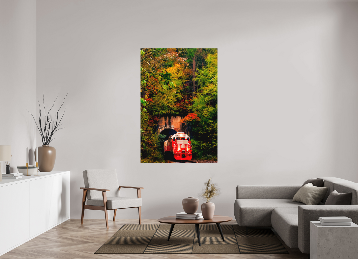 44 x 66″, Canvas Print Emerging from autumn
