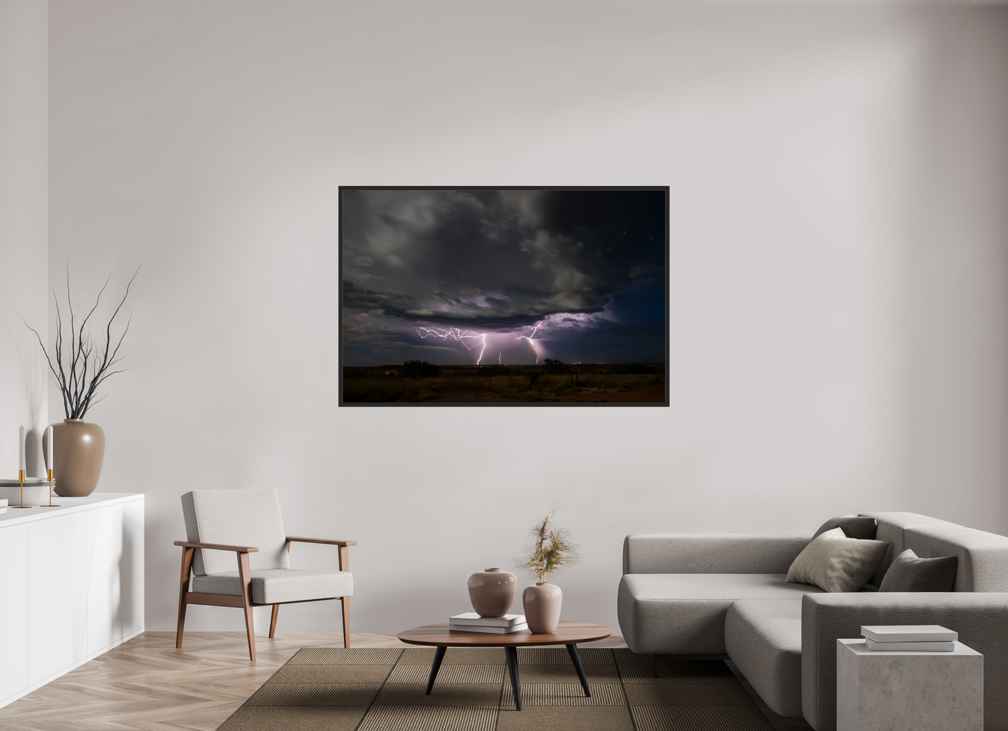 65 x 43″, Gallery Frame Quiet Before the Strike