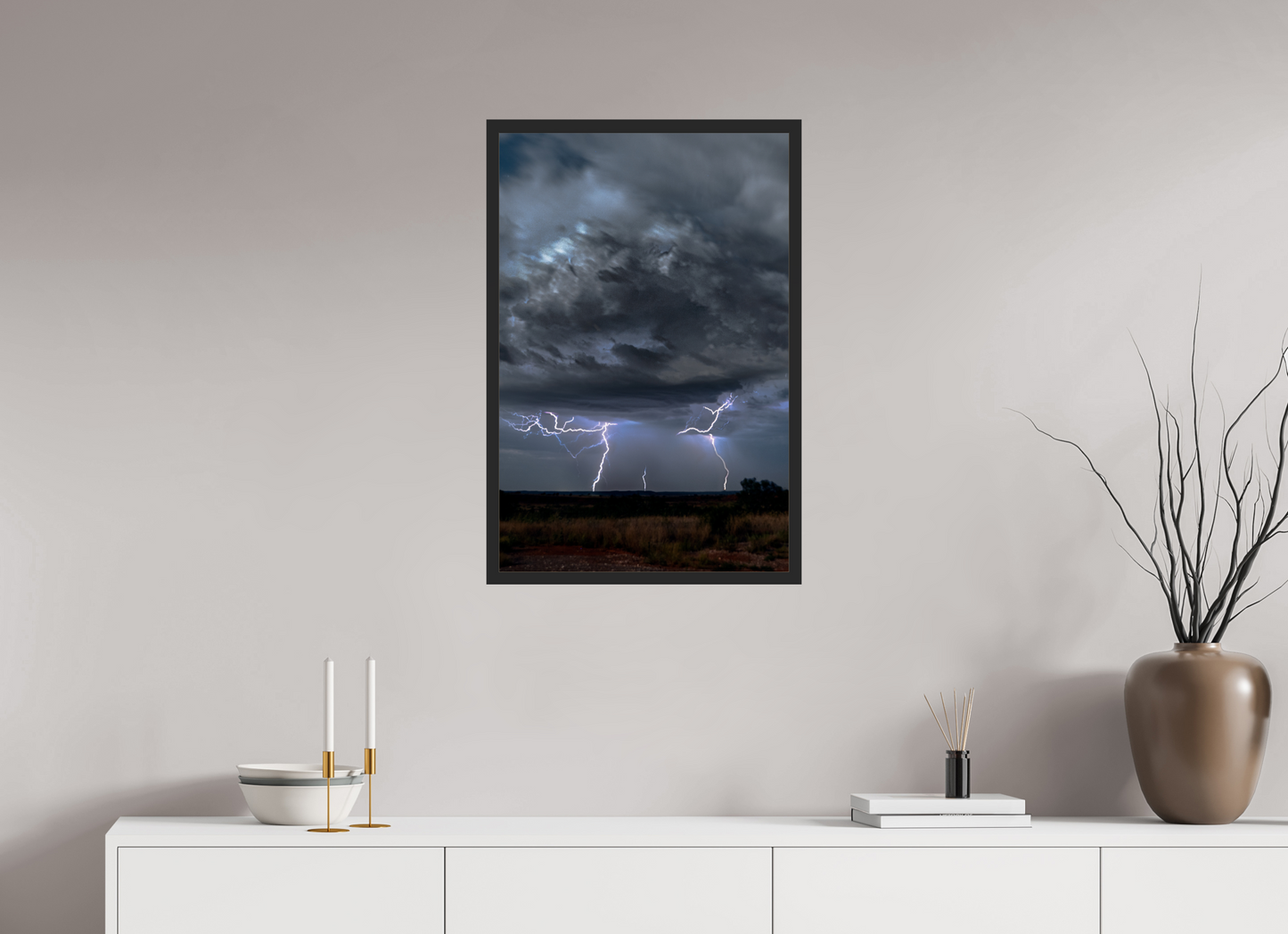 20 x 30″, Gallery Frame Fractured Storm
