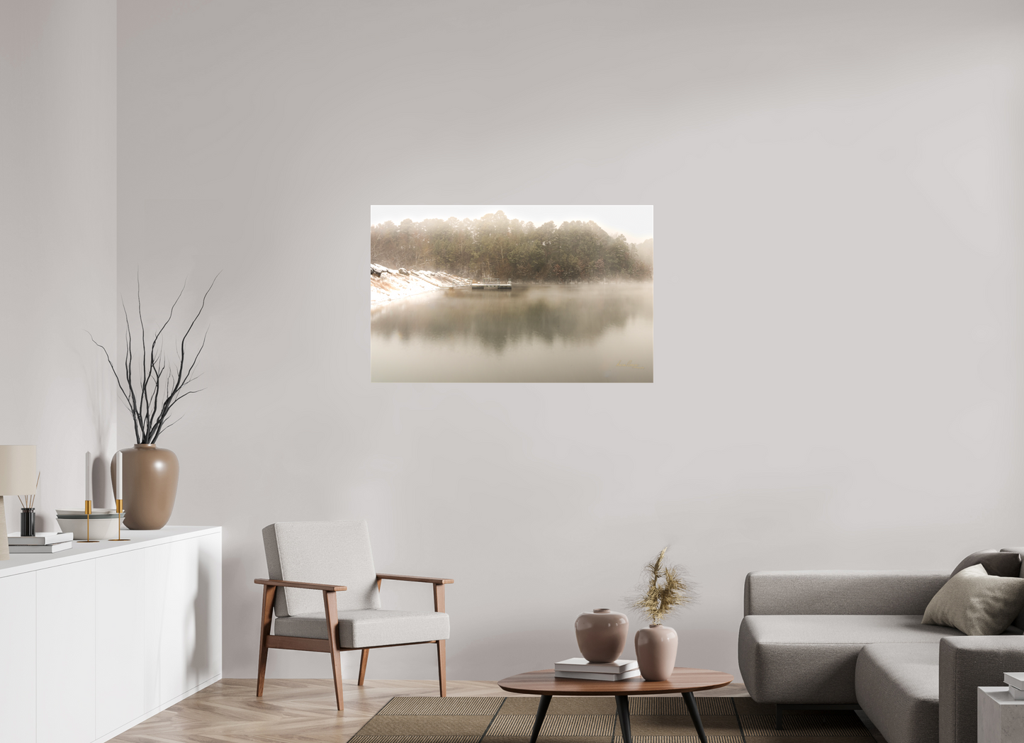 44.8 x 28″, Canvas Print Quiet Landing