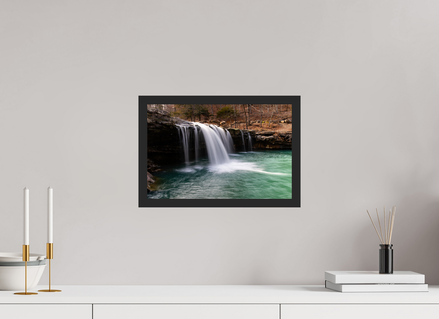 15 x 10″, Gallery Frame Falling Water Falls
