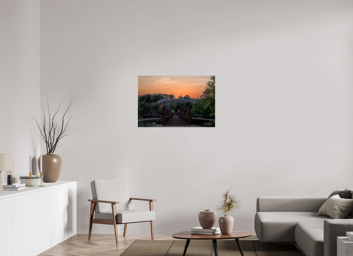 36 x 24″, Print Paper One More Crossing | Little Sugar Bridge, Bella Vista, Arkansas