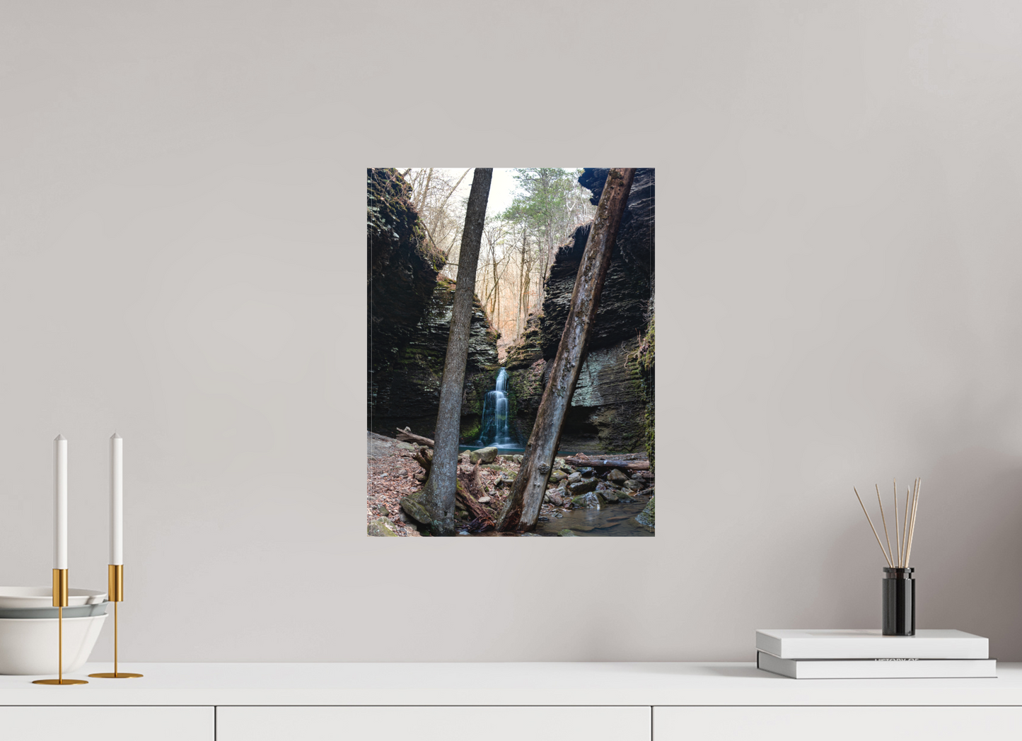 12 x 15.5″, Canvas Print Between the Tress