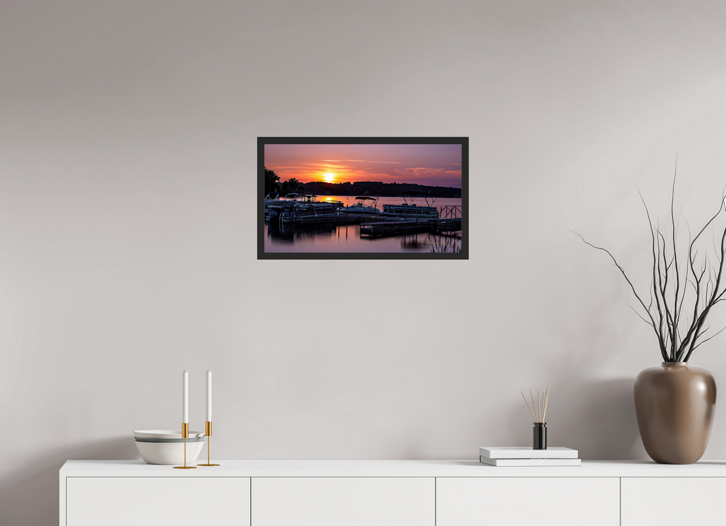 24 x 13.5″, Gallery Frame Anchored in the Last Light