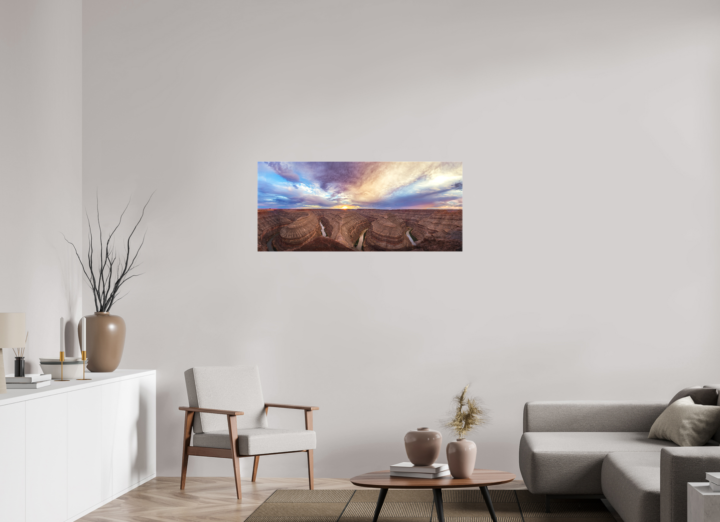 46.2 x 20″, Canvas Print Carved by Time