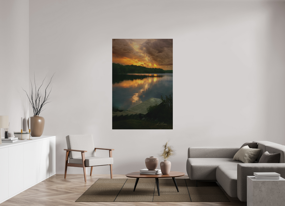 44 x 66″, Metal Prints Refelected Fire