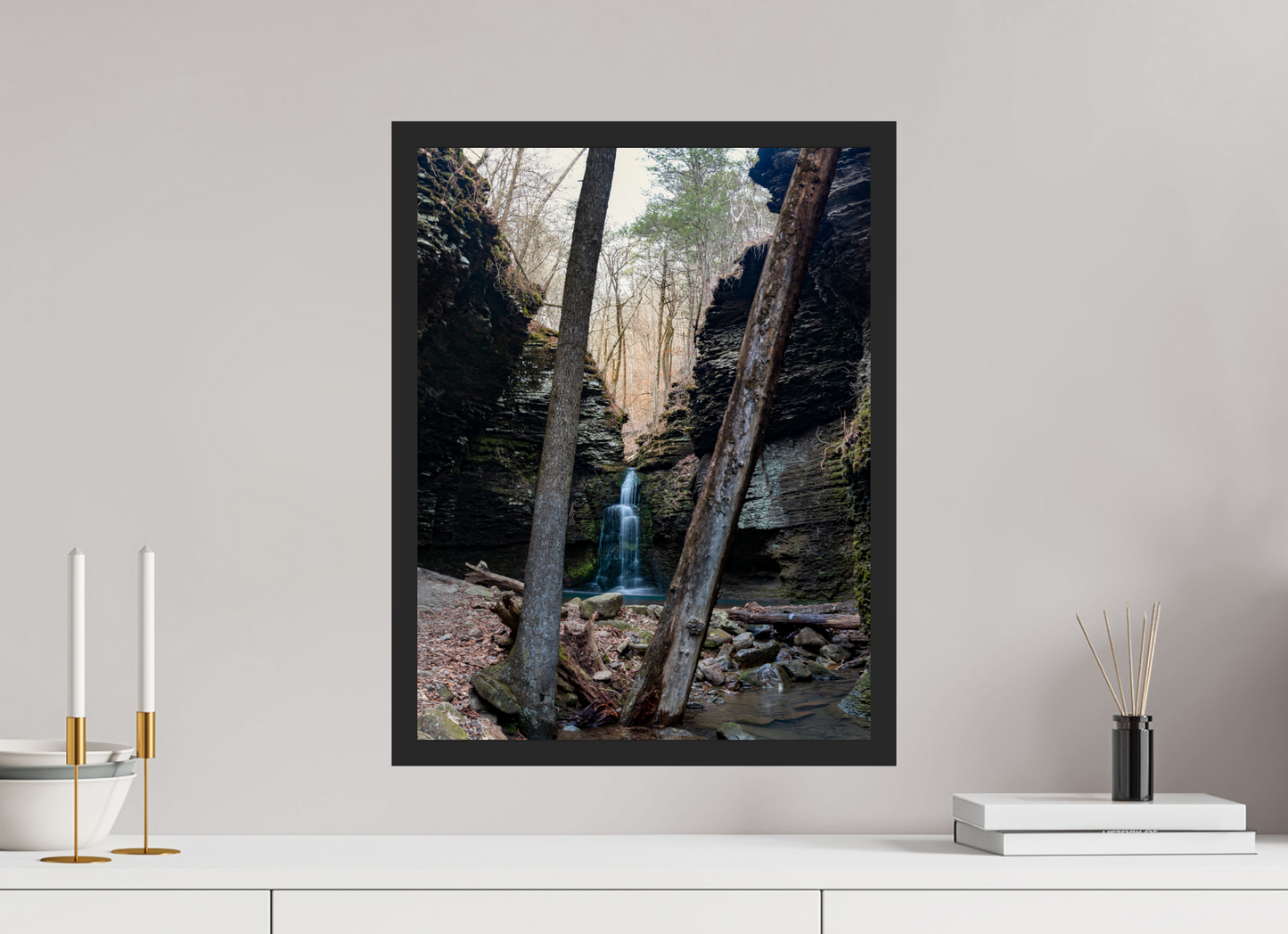 16 x 20.7″, Gallery Frame Between the Tress