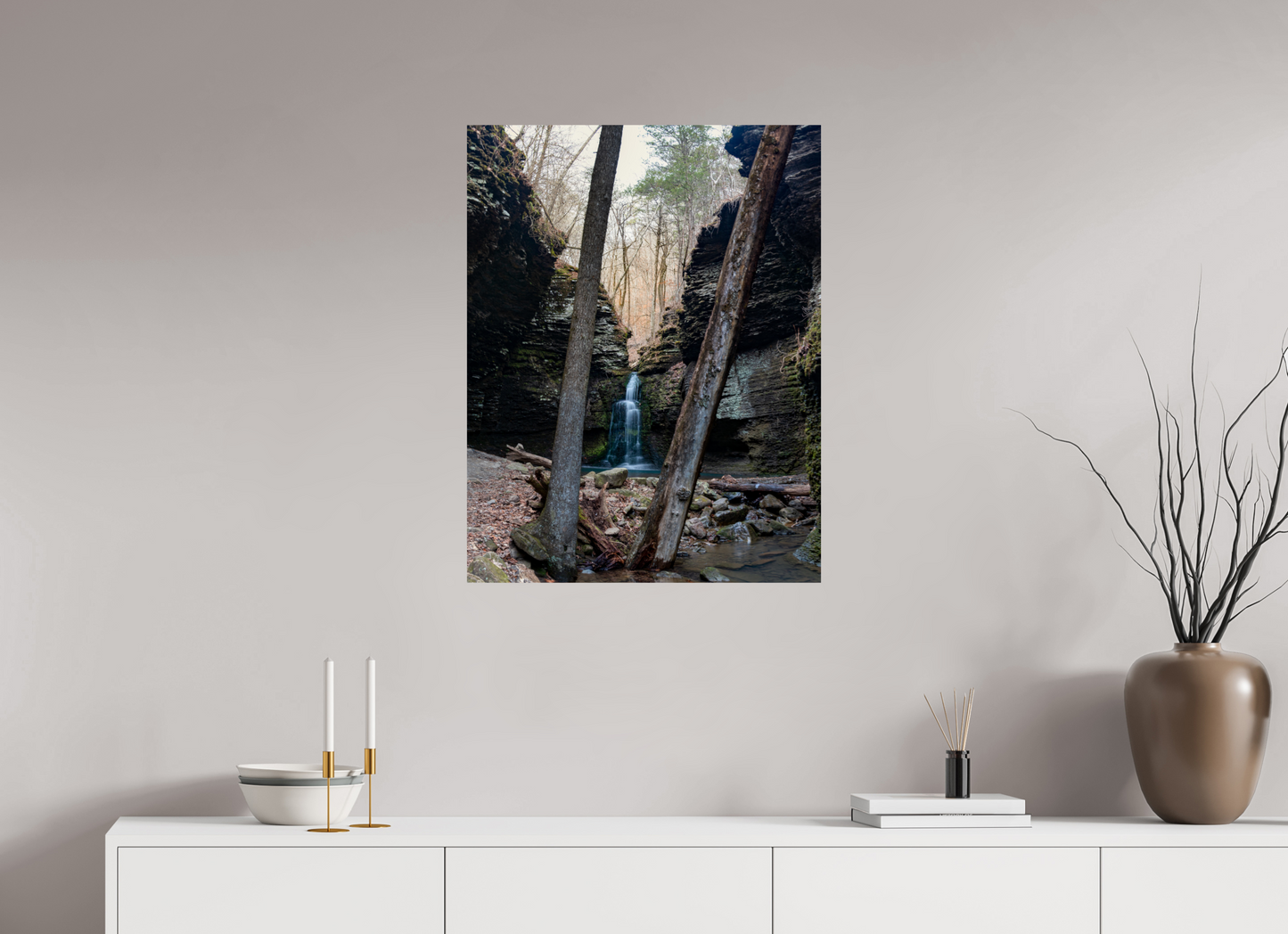 24 x 31.1″, Print Paper Between the Tress