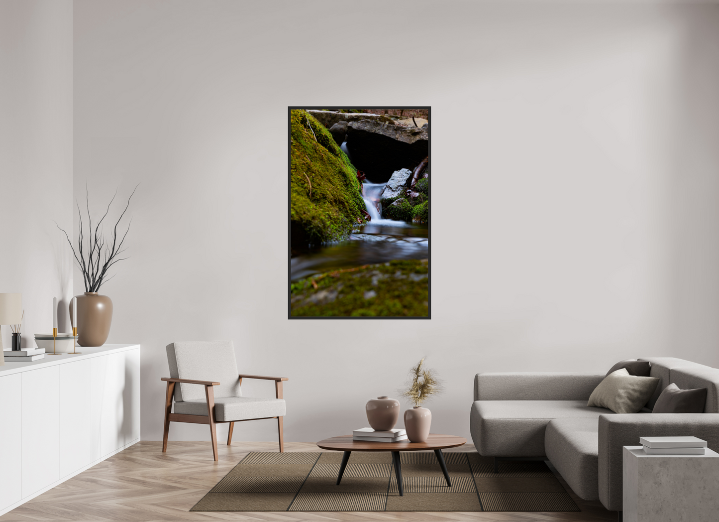 40 x 60″, Gallery Frame Between Moss and Stone