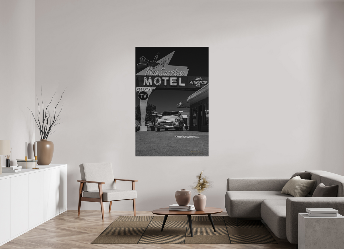 44 x 66″, Metal Prints Where the Mother Road Sleeps