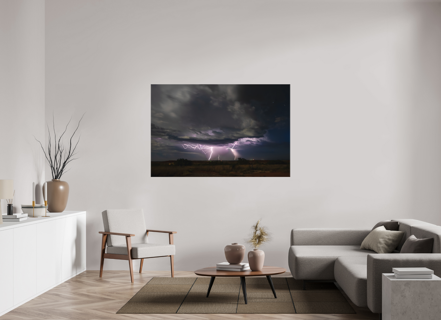 65 x 43″, Canvas Print Quiet Before the Strike