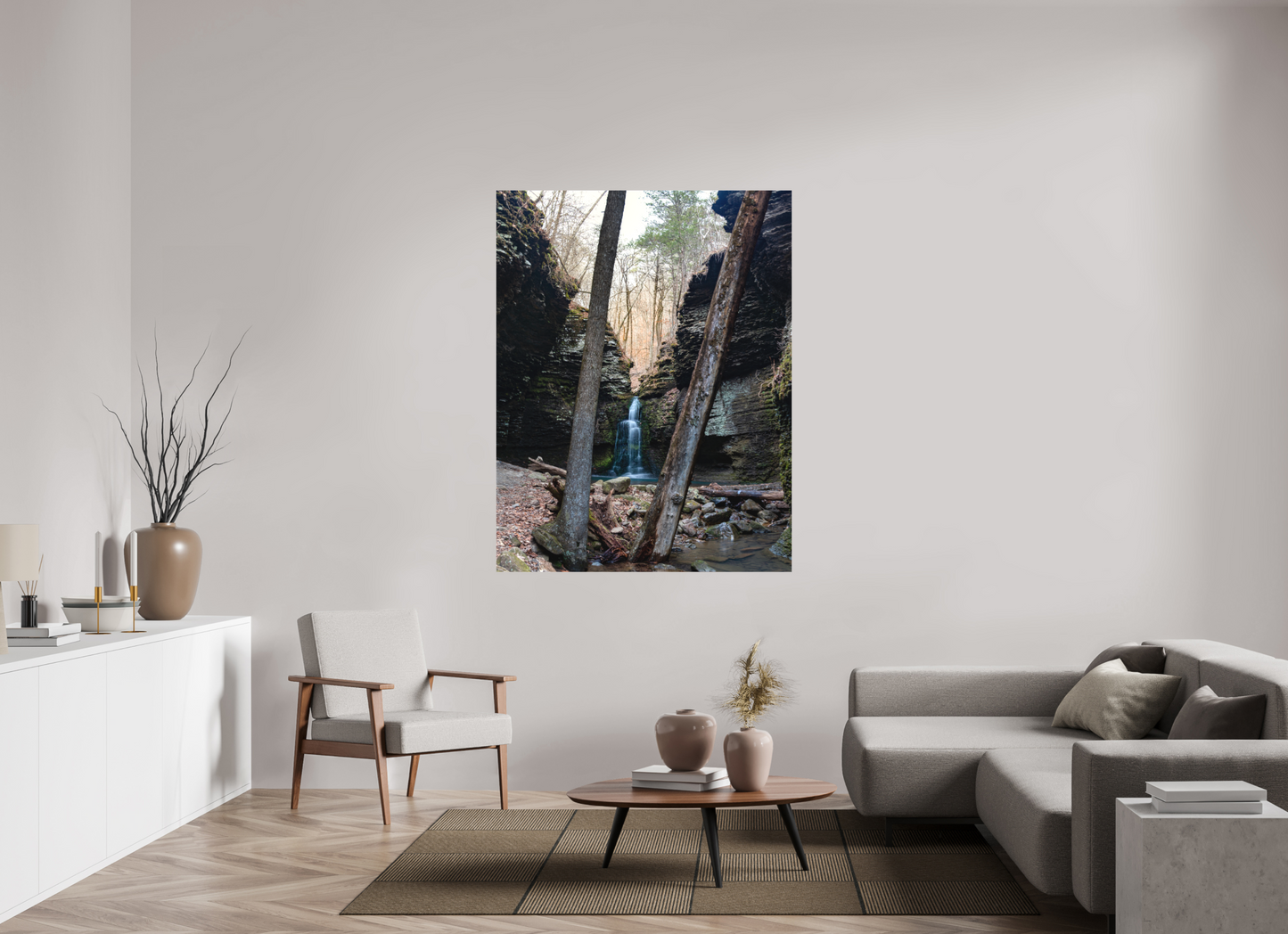 47 x 60.8″, Canvas Print Between the Tress