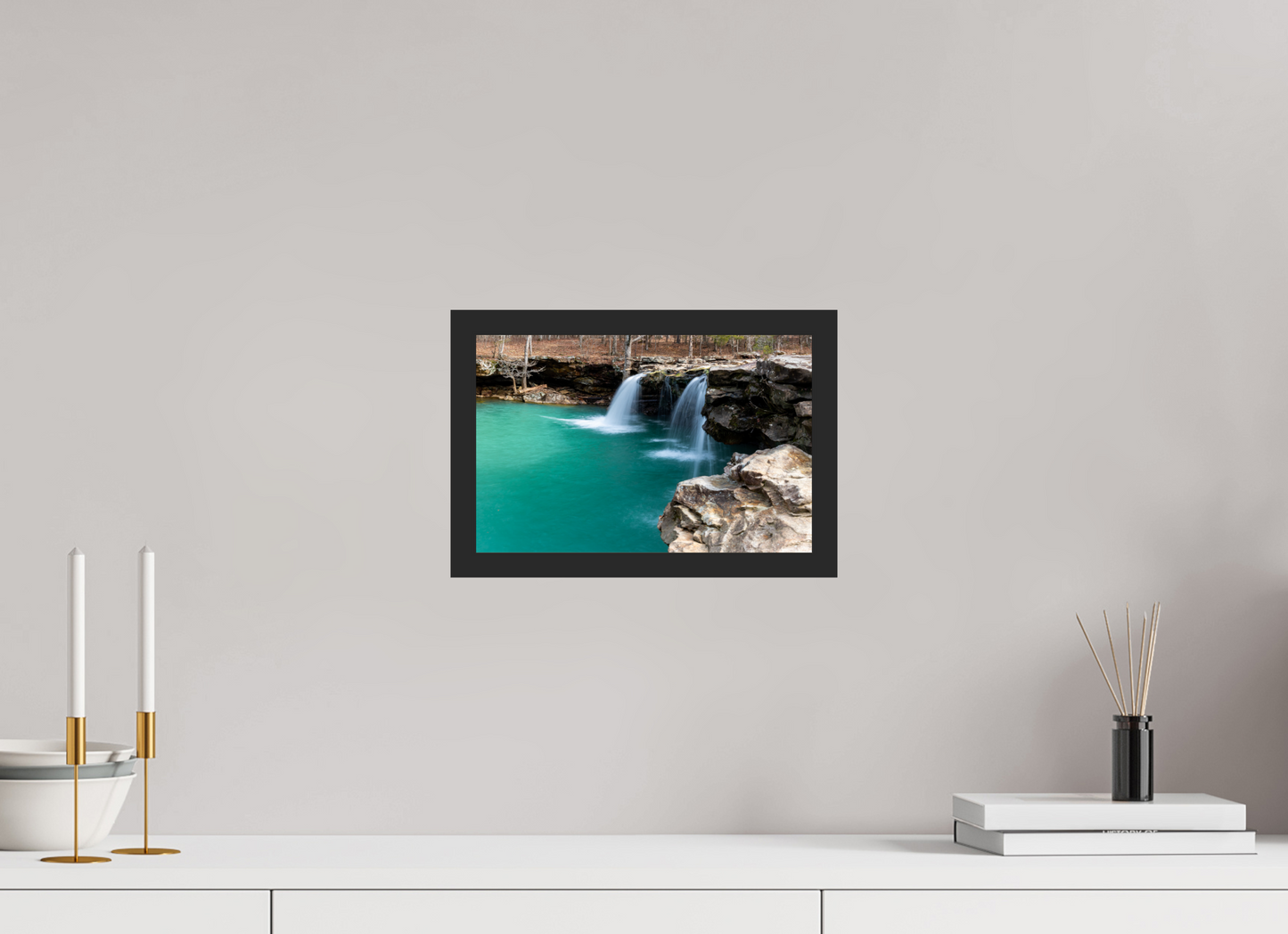 12 x 8″, Gallery Frame Falling Water Falls