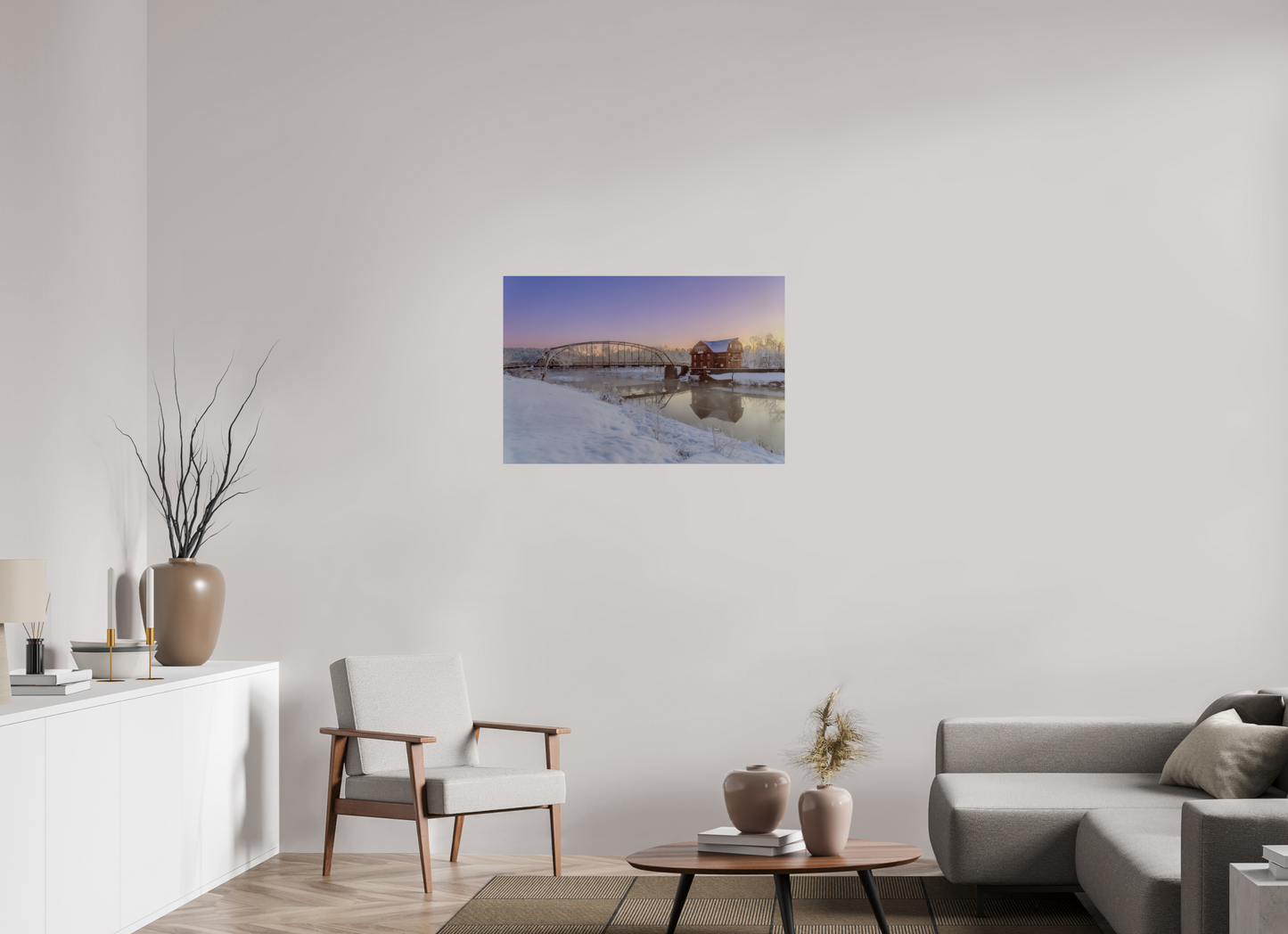 36 x 24″, Photo Print On Fuji Crystal DP II Winter at War Eagle Mill – Arkansas Historic Mill Fine Art Print