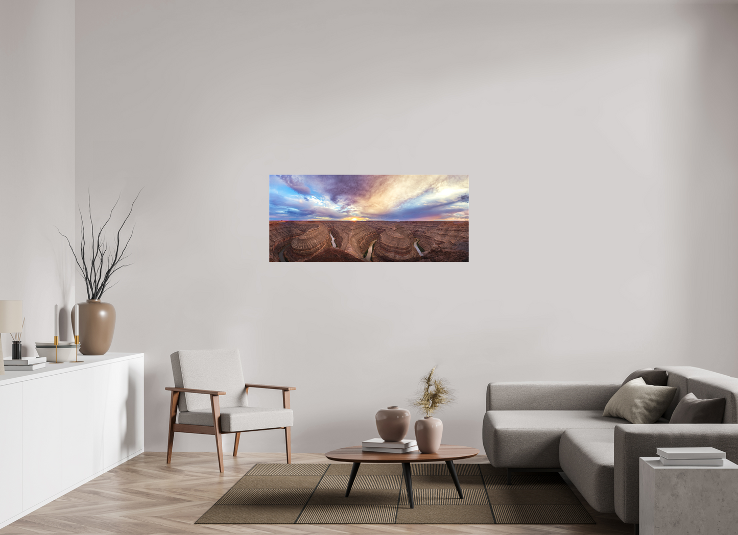 55.4 x 24″, Canvas Print Carved by Time