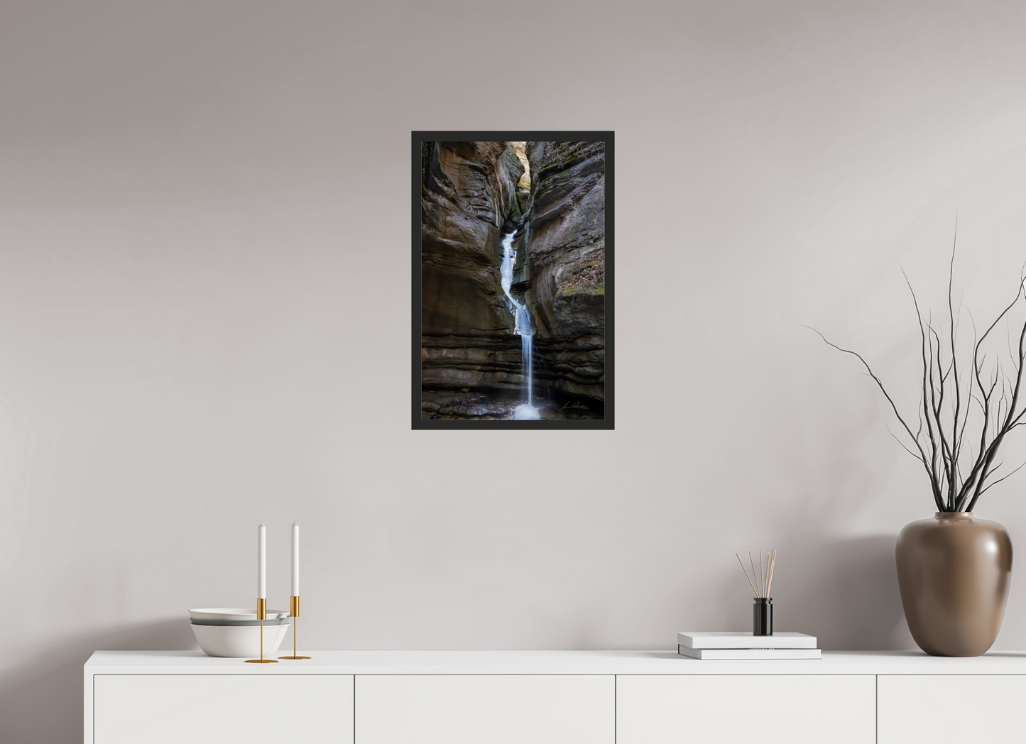 16 x 24″, Gallery Frame Thunder Canyon Falls