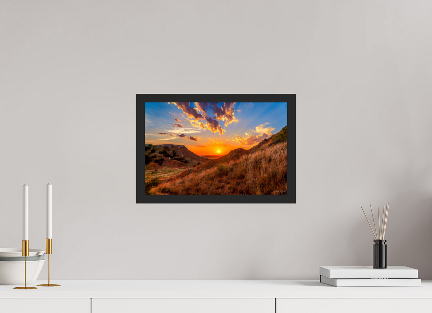 15 x 10″, Gallery Frame Embers of the Horizon