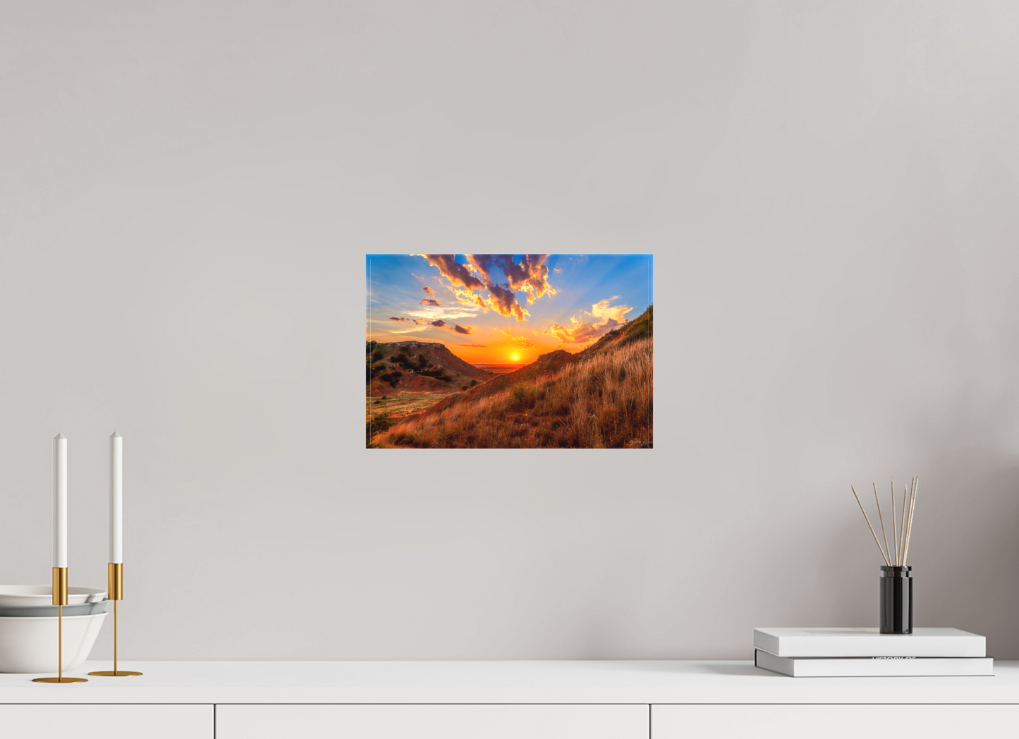 12 x 8″, Canvas Print Embers of the Horizon