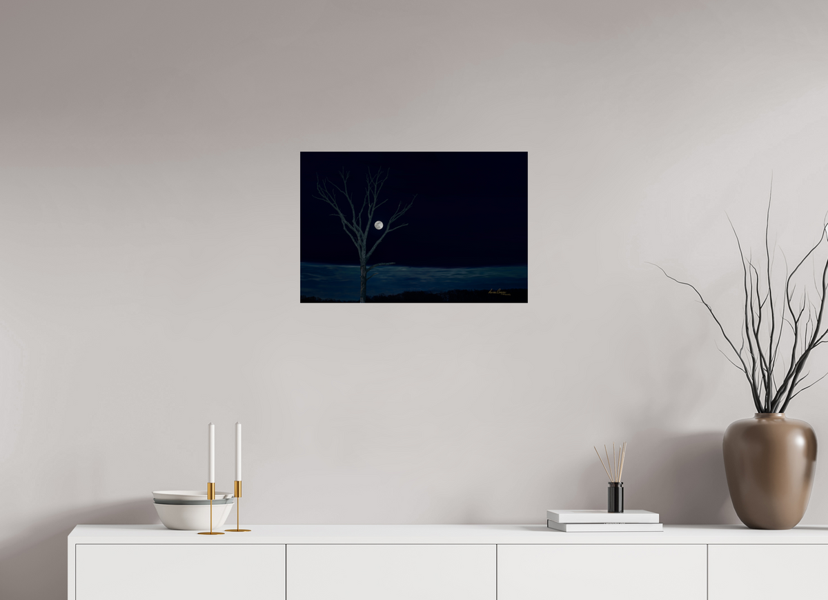 24 x 16″, Print Paper Held by the Snow Moon