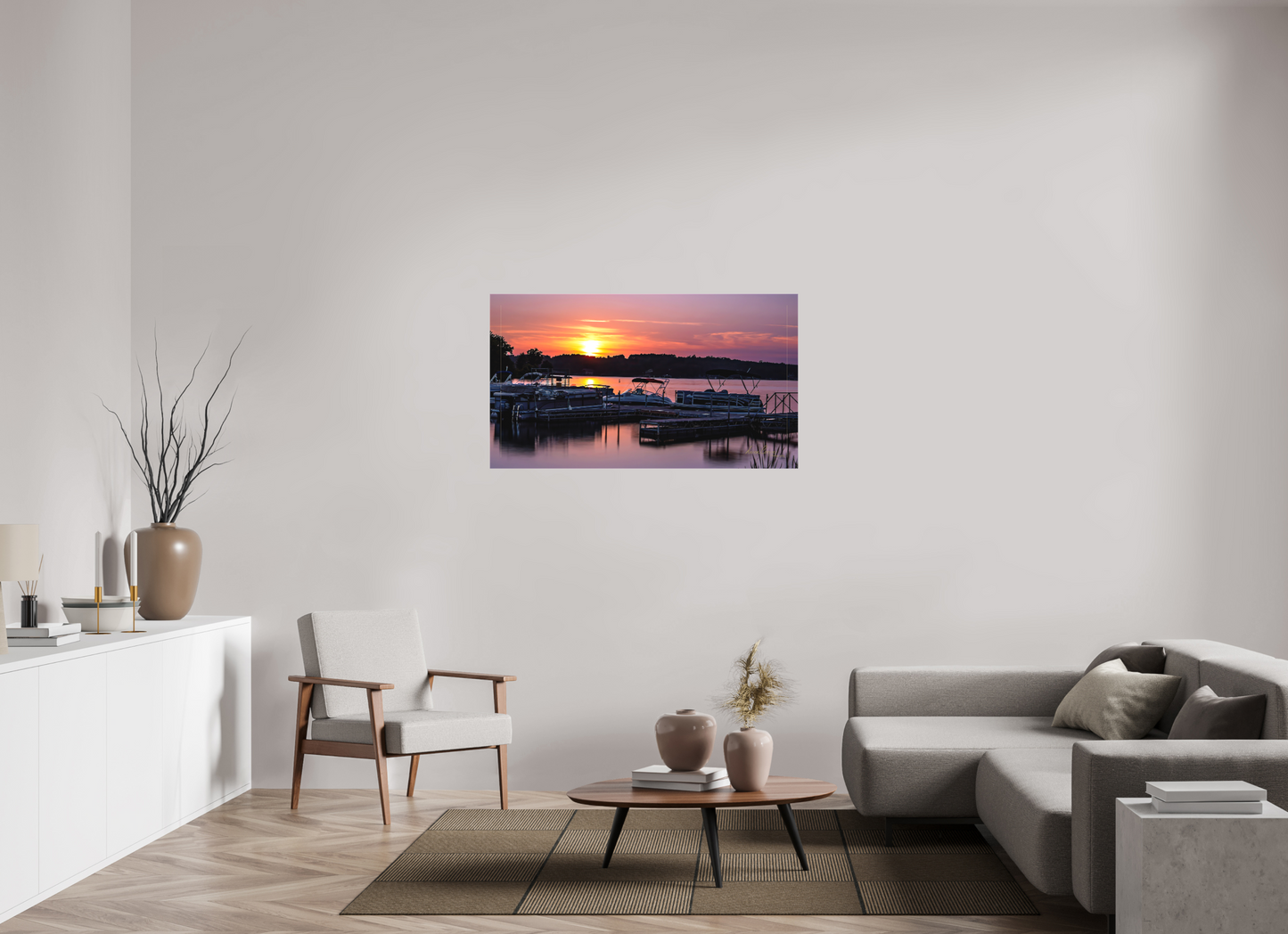 49 x 27.6″, Canvas Print Anchored in the Last Light