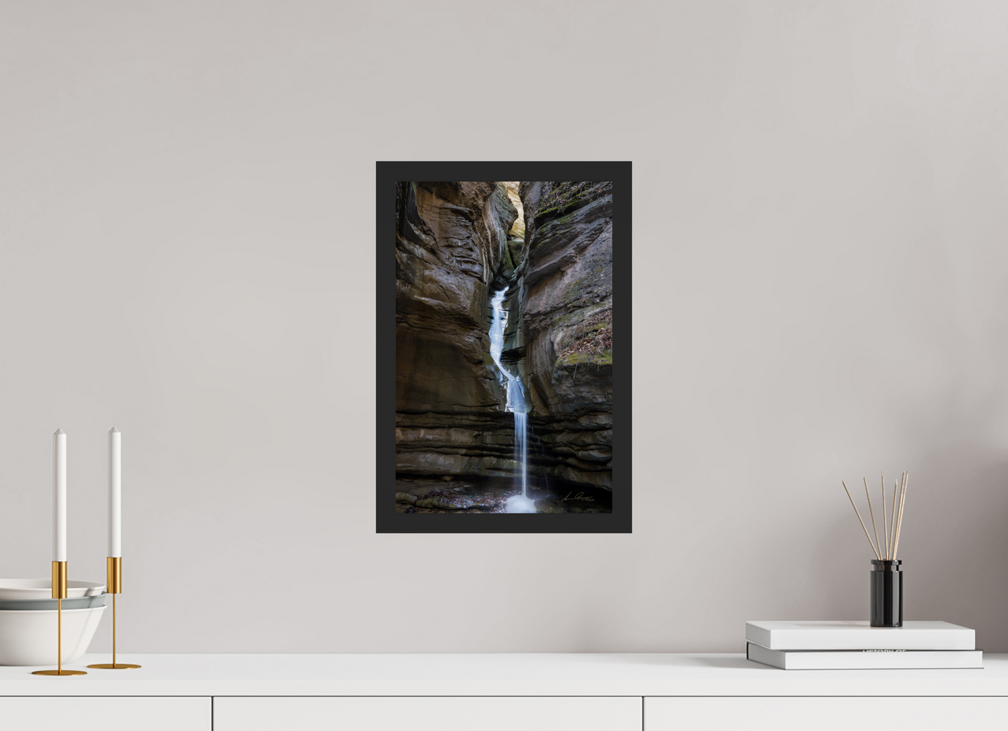 10 x 15″, Gallery Frame Thunder Canyon Falls