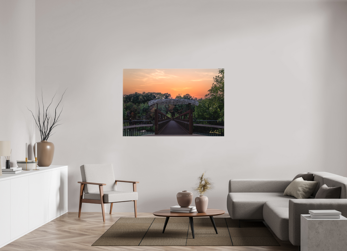 60 x 40″, Canvas Print One More Crossing | Little Sugar Bridge, Bella Vista, Arkansas