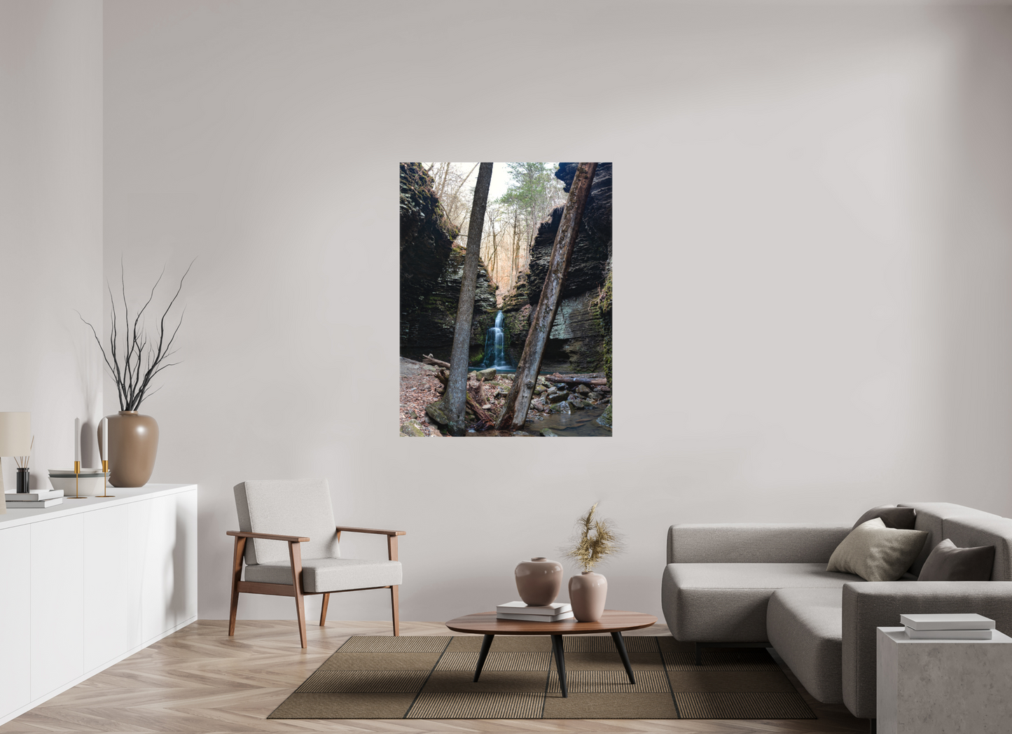 43 x 55.6″, Canvas Print Between the Tress
