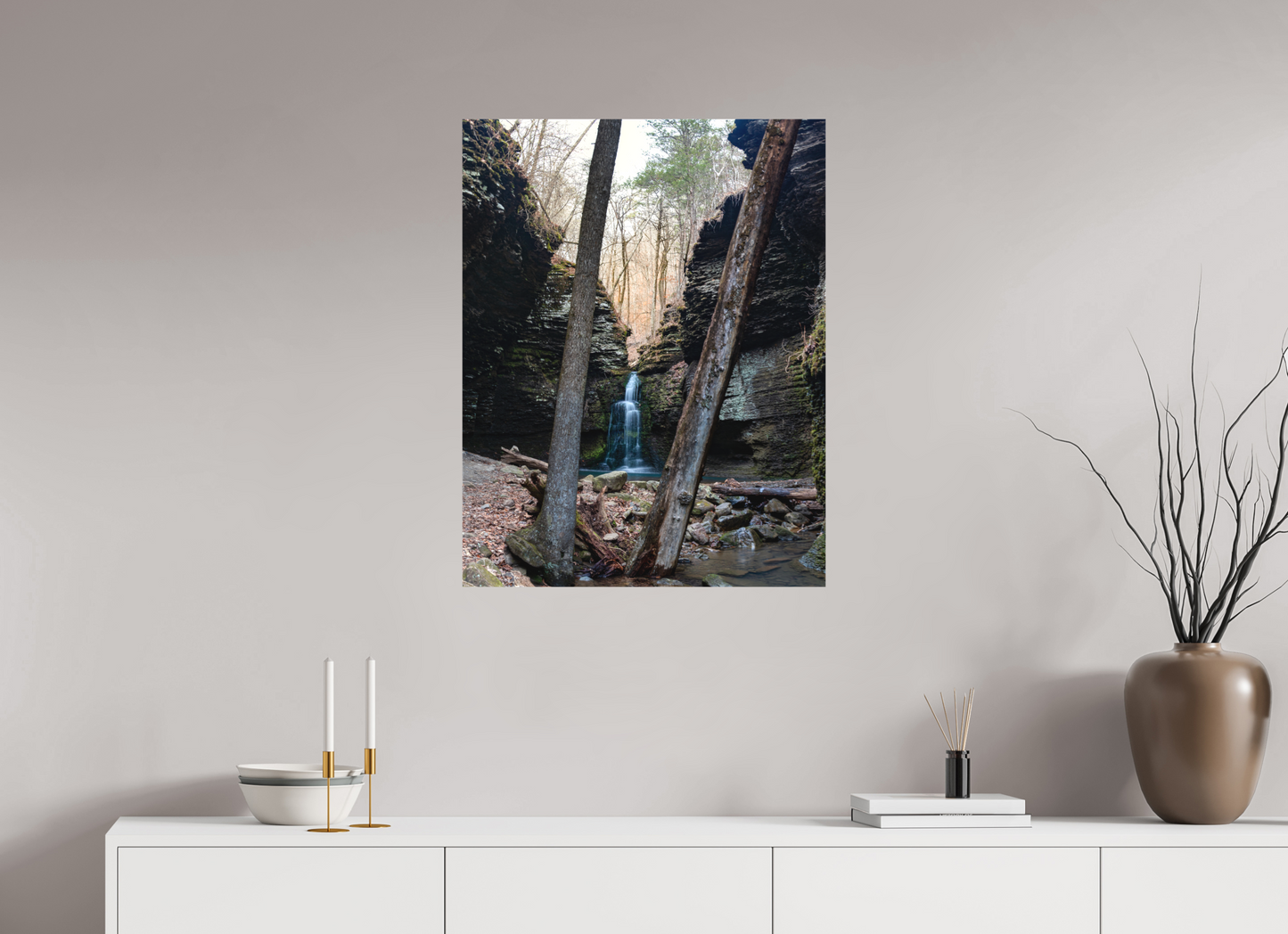 24 x 31.1″, Canvas Print Between the Tress