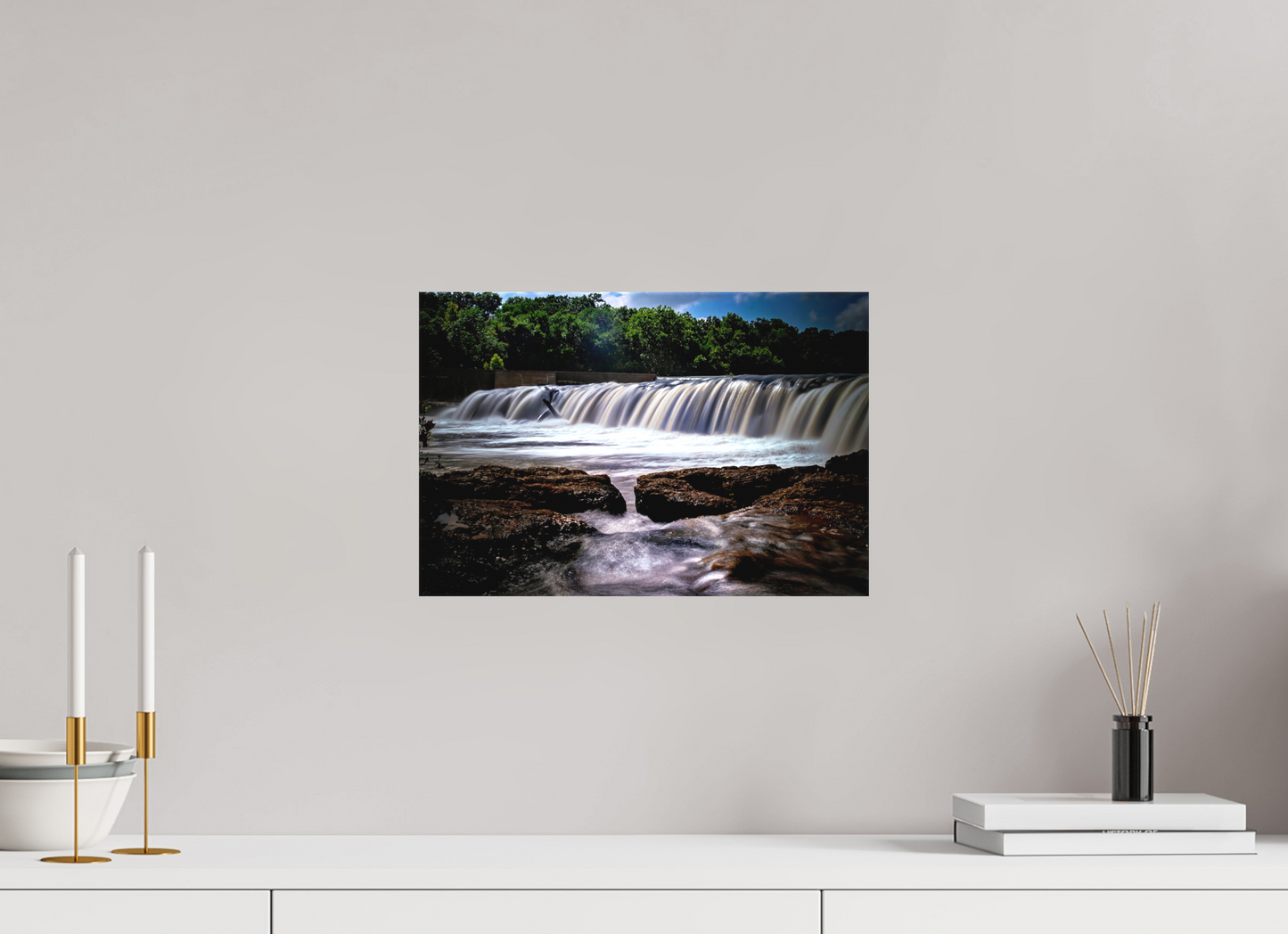 15 x 10″, Canvas Print Grand Falls in Shadow