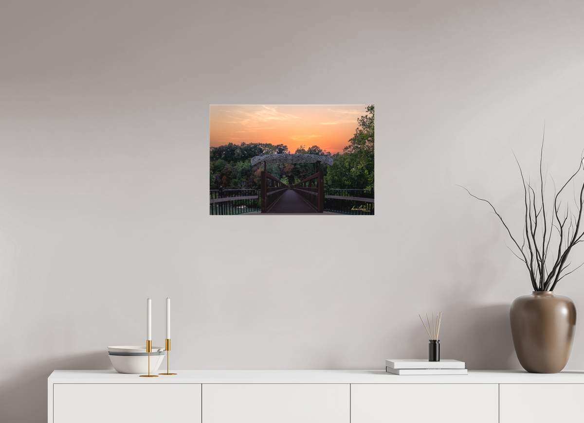 24 x 16″, Canvas Print One More Crossing | Little Sugar Bridge, Bella Vista, Arkansas