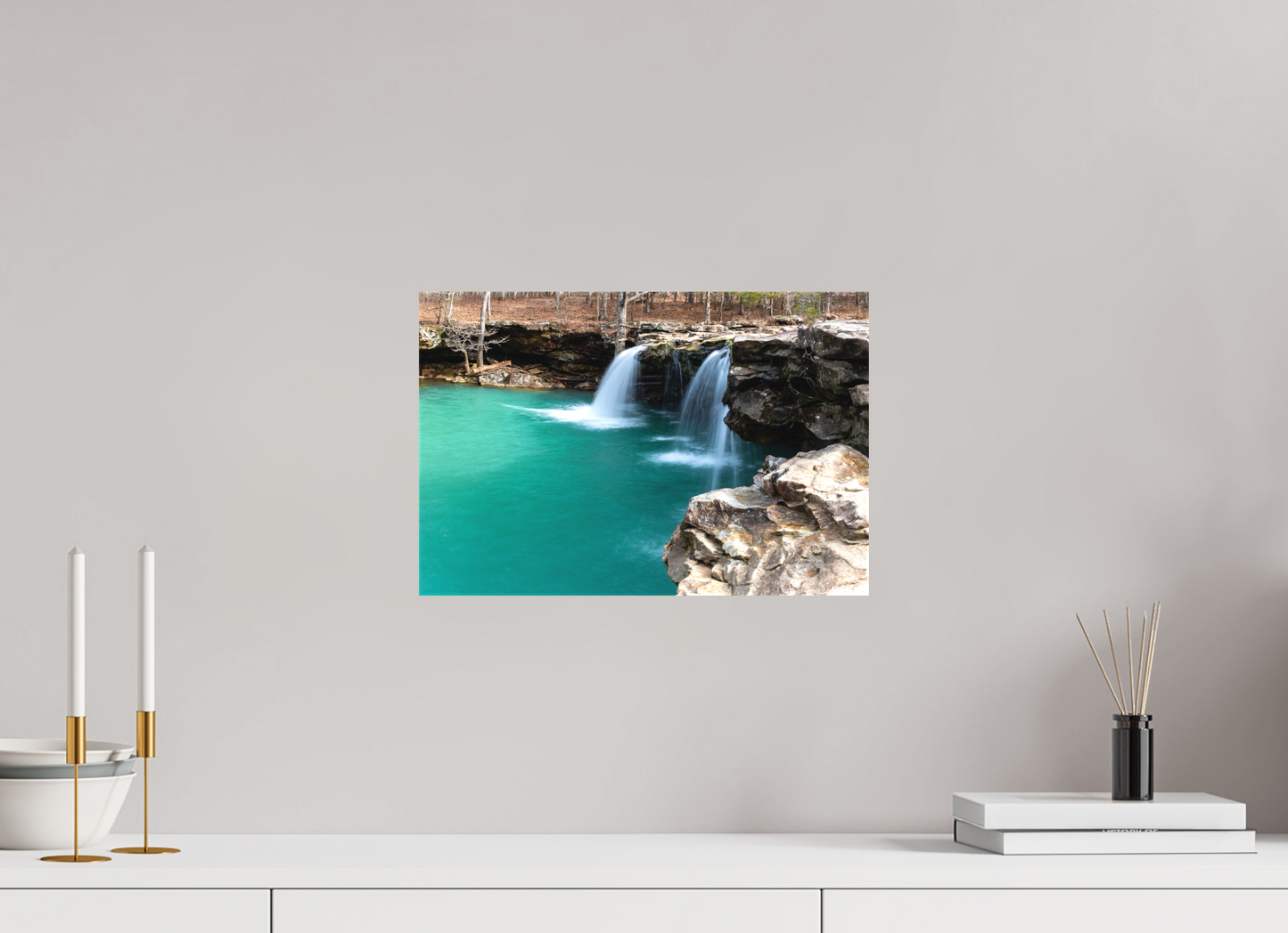 15 x 10″, Canvas Print Falling Water Falls