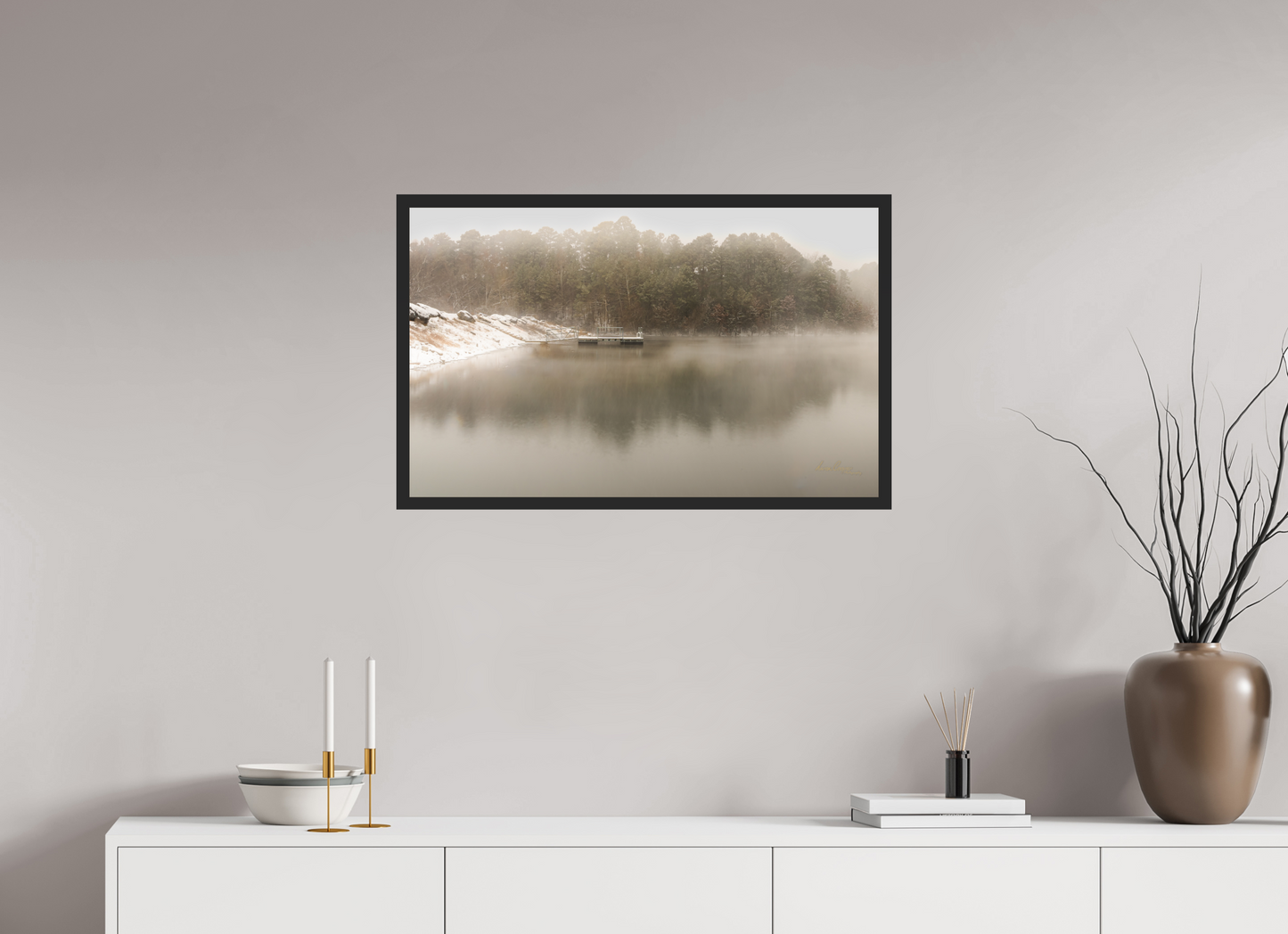 32 x 20″, Gallery Frame Quiet Landing