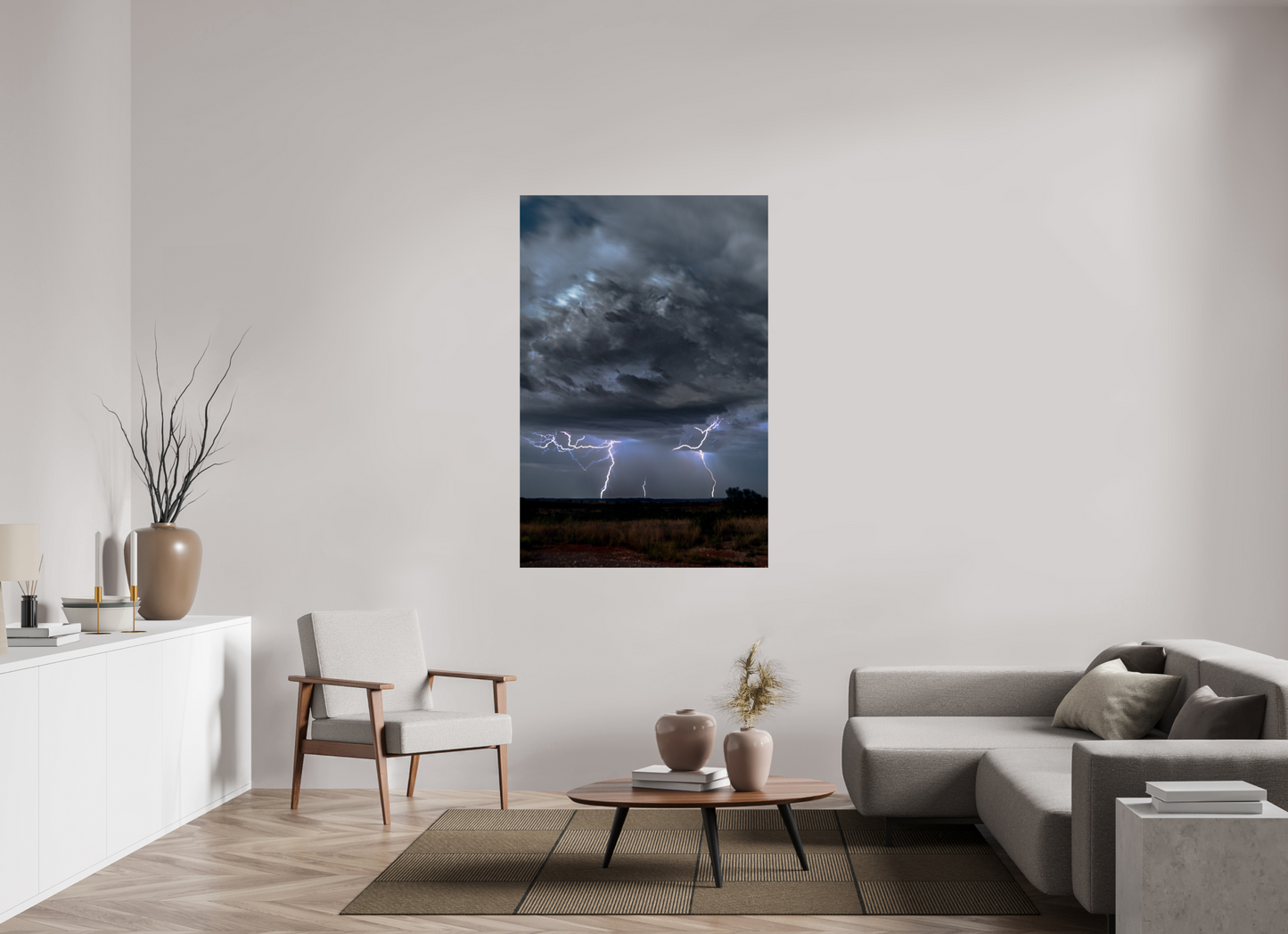 40 x 60″, Print Paper Fractured Storm