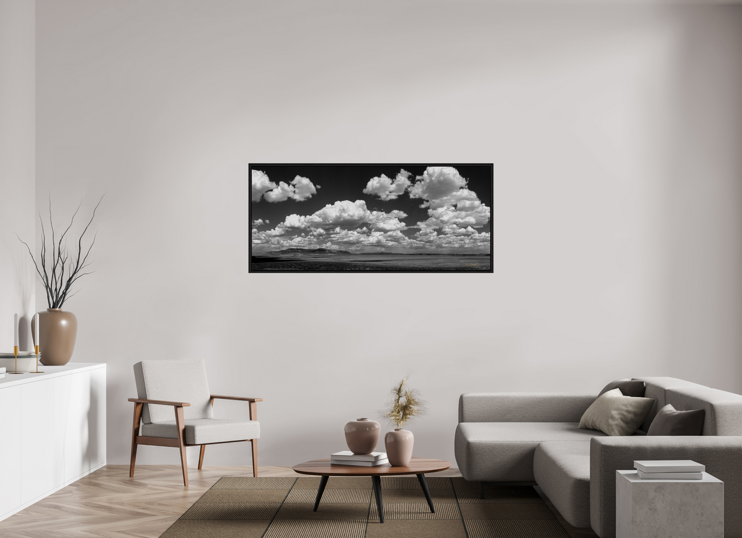 64.6 x 28″, Floater Frame The Weight of the Sky | Mexican Hat, Utah Fine Art Photography