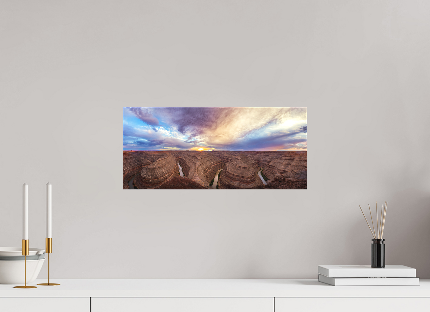 18.5 x 8″, Canvas Print Carved by Time