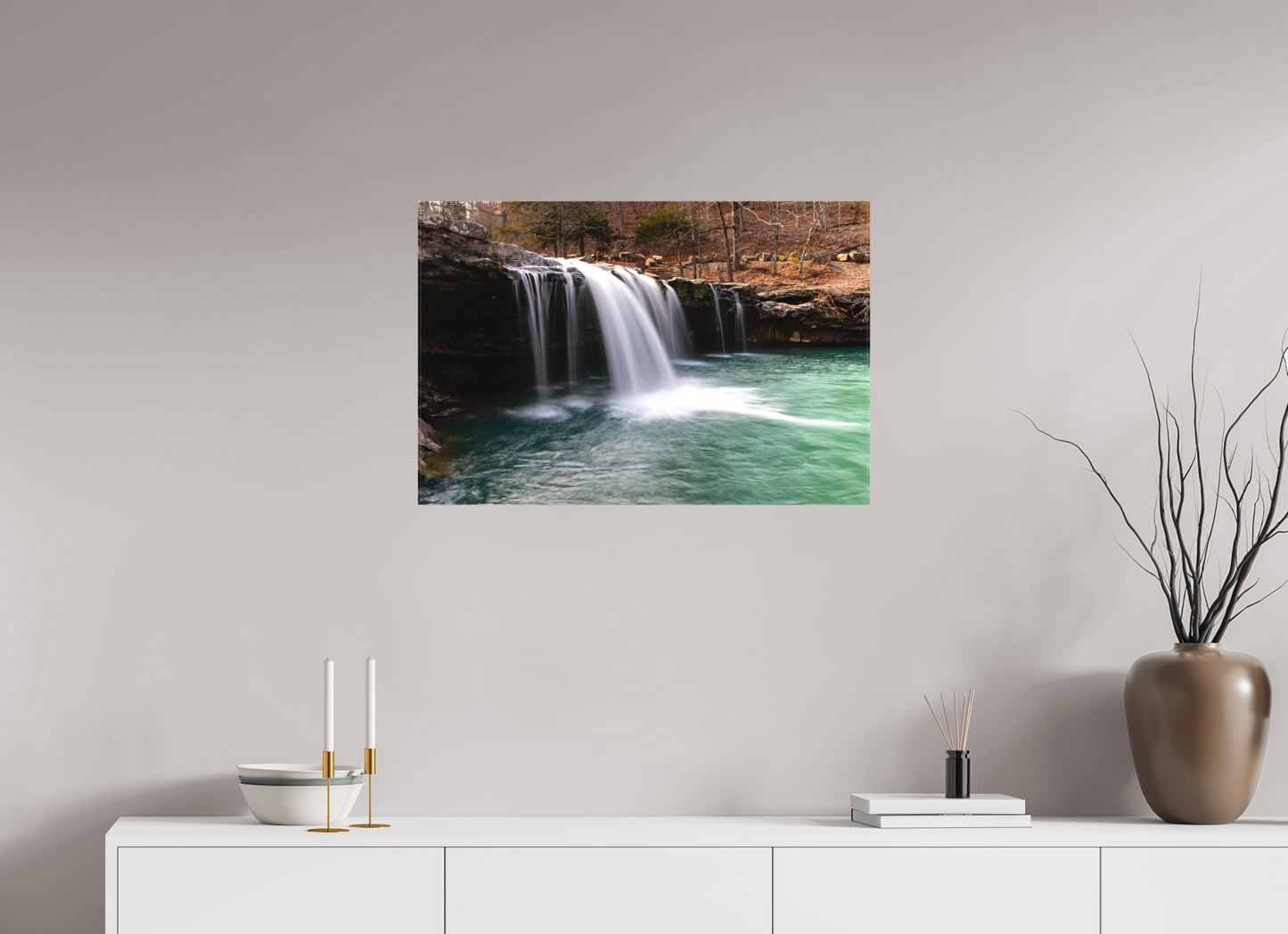 30 x 20″, Canvas Print Falling Water Falls