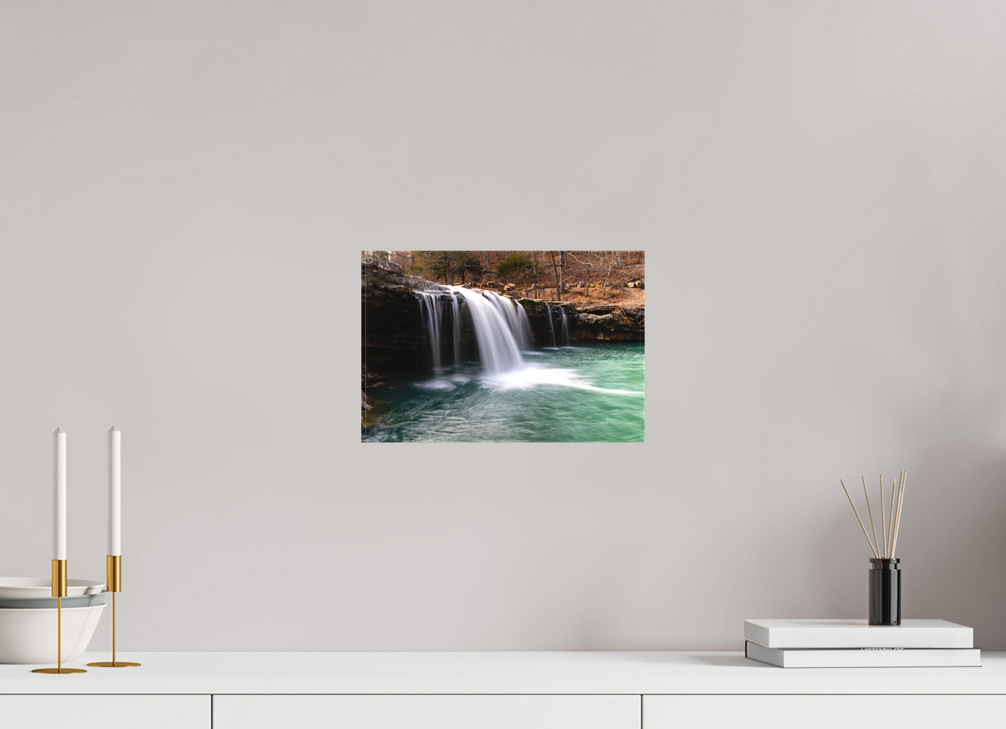 12 x 8″, Canvas Print Falling Water Falls